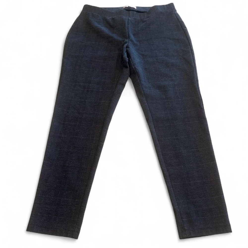 PHILOSOPHY Woman Size 1X Gray Glen Plaid Leggings Pull On Pants City Yoga Resort